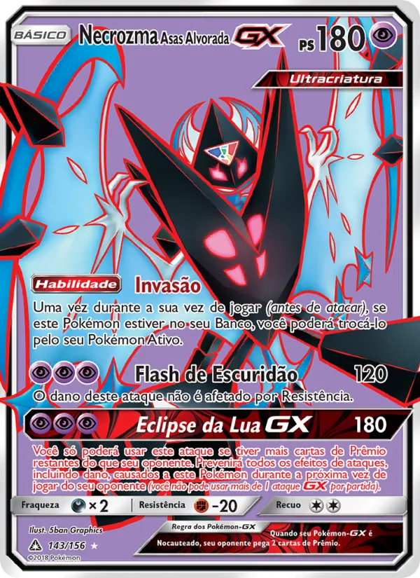 Necrozma Asas Alvorada GX Ultra Prisma 143/156