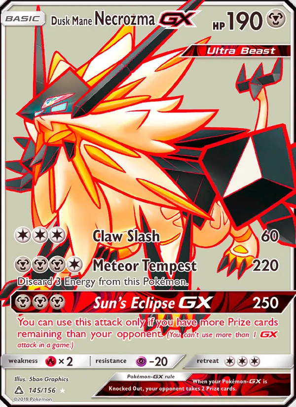 Dusk Mane Necrozma GX Ultra Prism 145/156