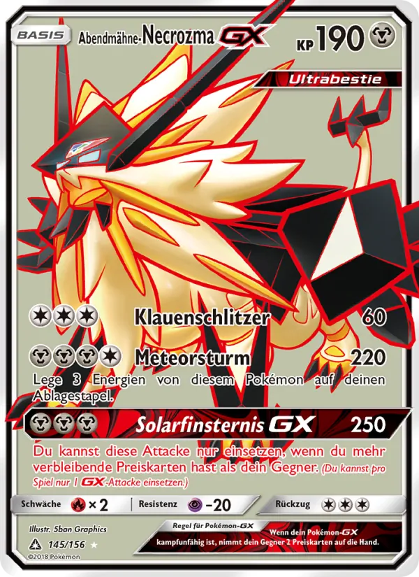 Abendmähne-Necrozma GX Ultra-Prisma 145/156