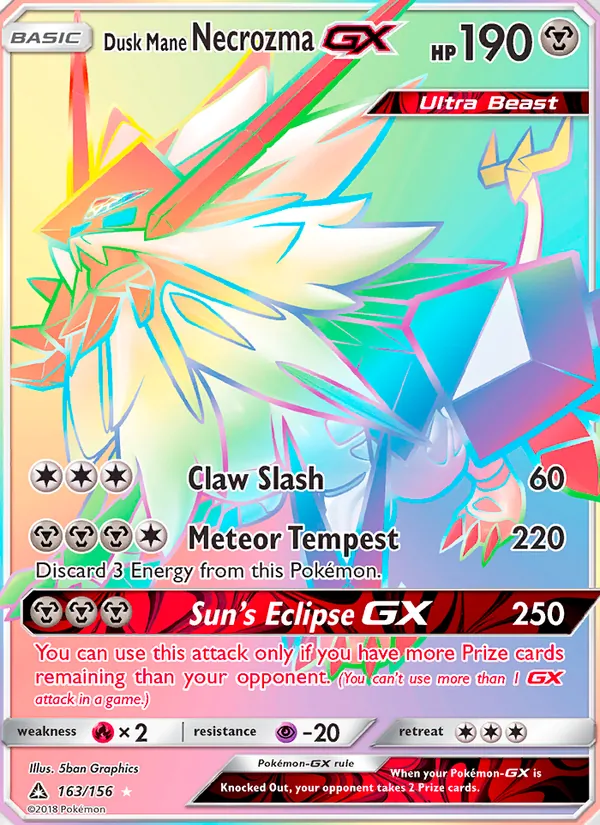 Dusk Mane Necrozma GX Ultra Prism 163/156