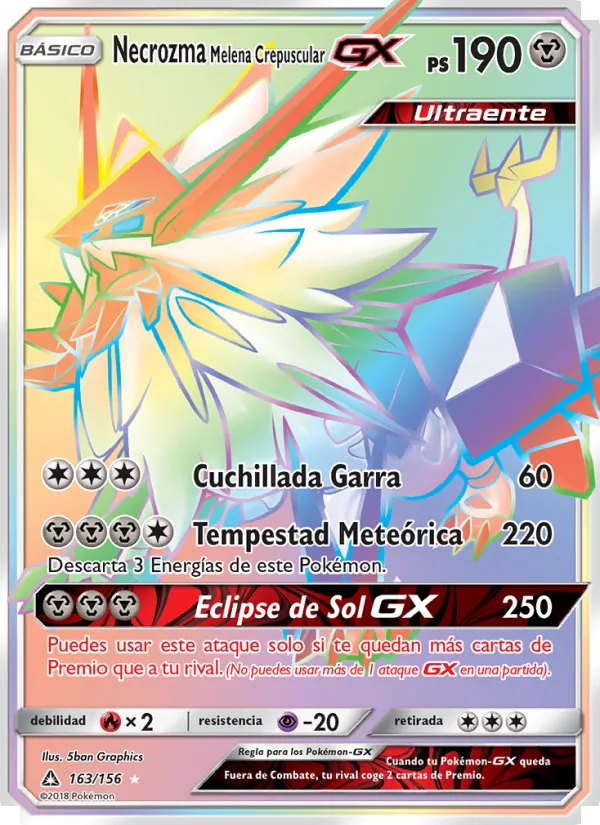 Necrozma Melena Crepuscular GX Ultraprisma 163/156