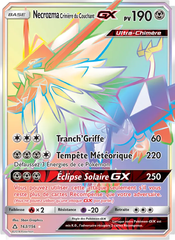 Necrozma Crinière du Couchant GX Ultra-Prisme 163/156