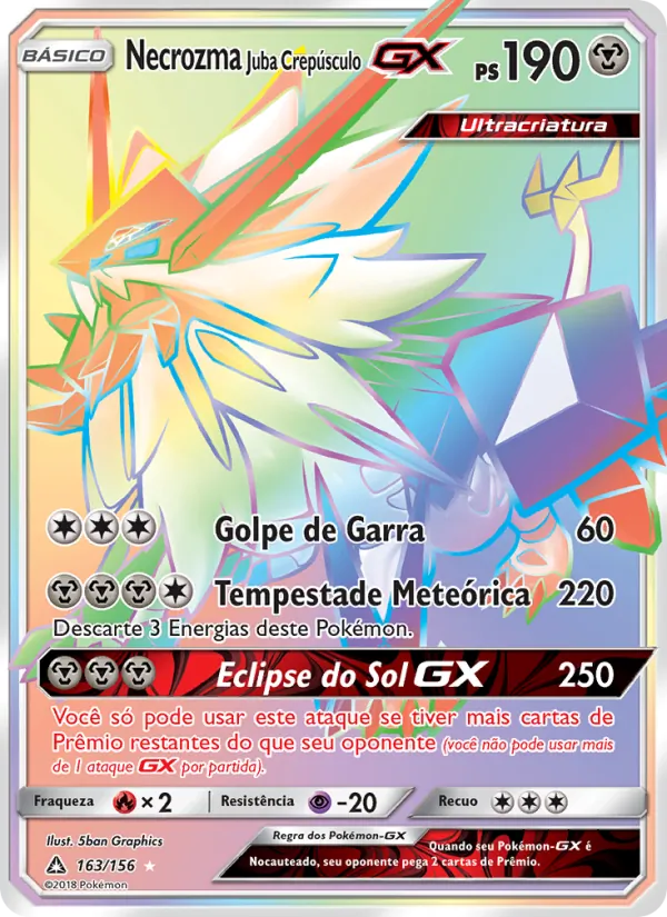 Necrozma Juba Crepúsculo GX Ultra Prisma 163/156