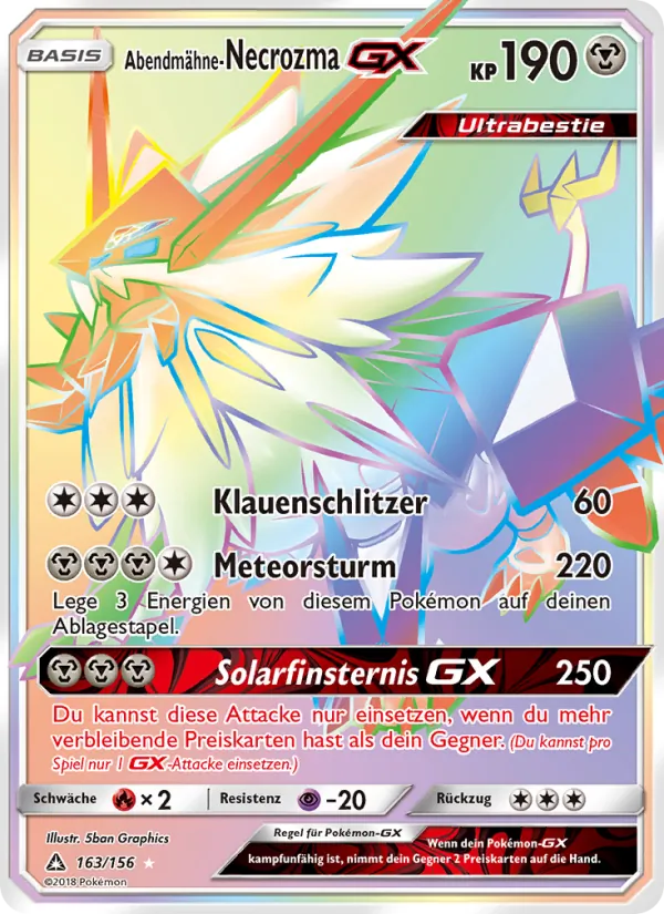 Abendmähne-Necrozma GX Ultra-Prisma 163/156