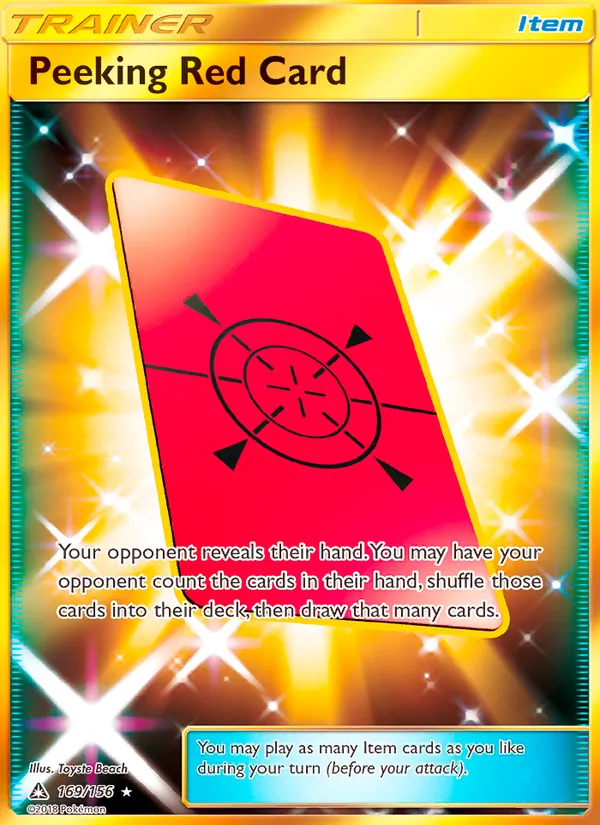 Peeking Red Card Ultra Prism 169/156