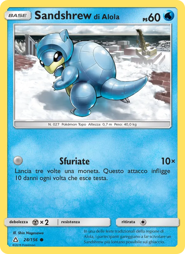 Sandshrew di Alola Ultraprisma 28/156
