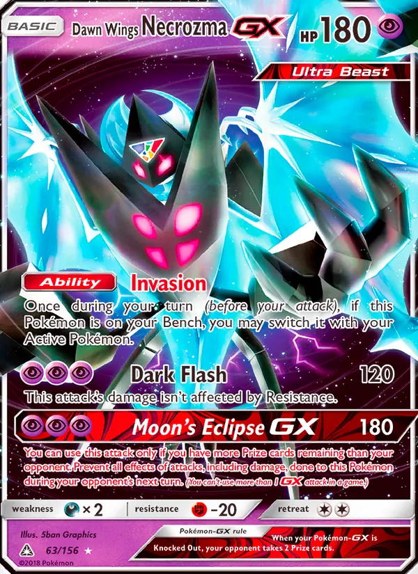 Dawn Wings Necrozma GX Ultra Prism 63/156