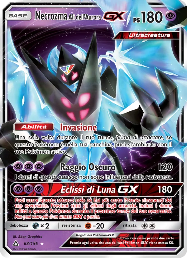 Necrozma Ali dell’Aurora GX Ultraprisma 63/156
