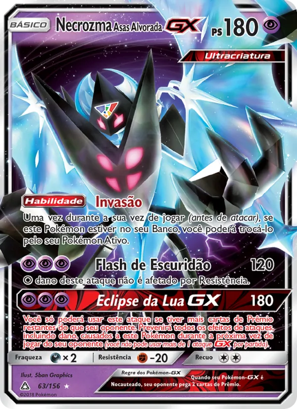 Necrozma Asas Alvorada GX Ultra Prisma 63/156