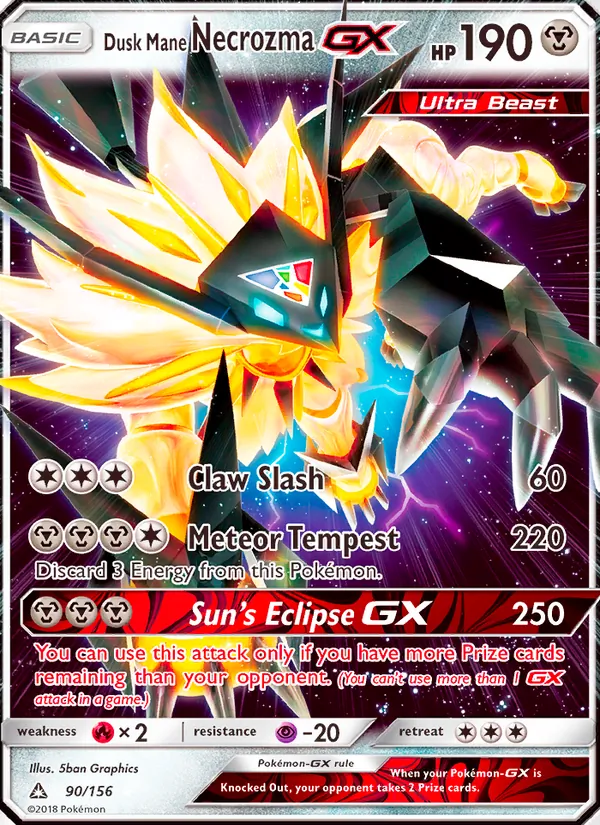Dusk Mane Necrozma GX Ultra Prism 90/156