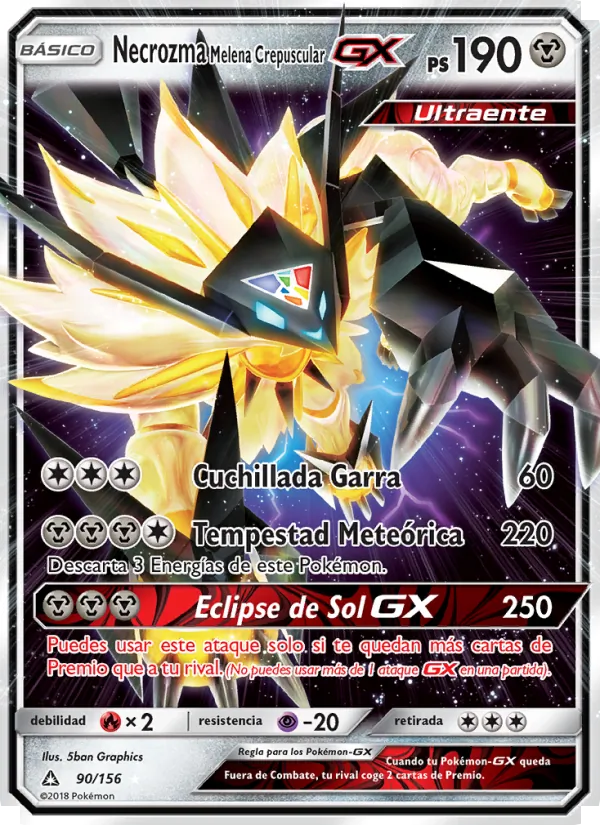 Necrozma Melena Crepuscular GX Ultraprisma 90/156