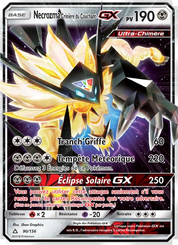 Necrozma Crinière du Couchant GX Ultra-Prisme 90/156