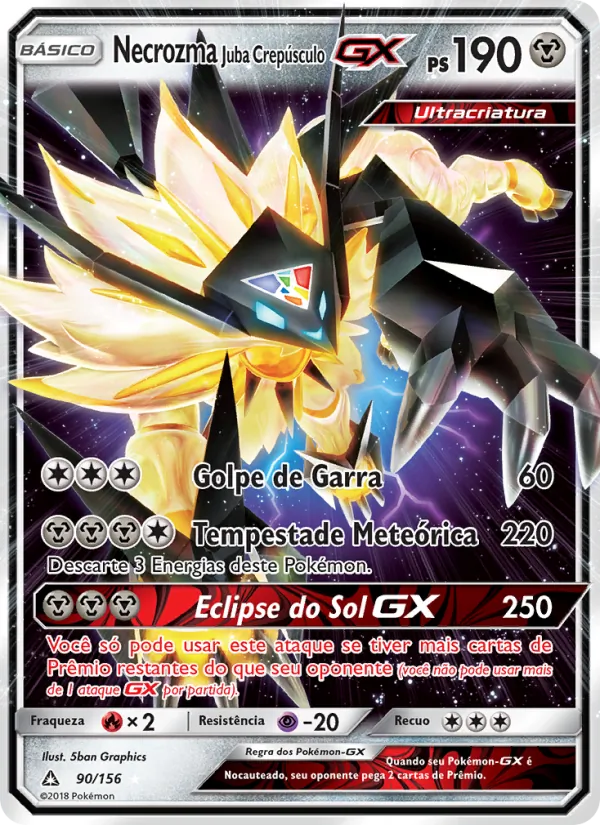 Necrozma Juba Crepúsculo GX Ultra Prisma 90/156