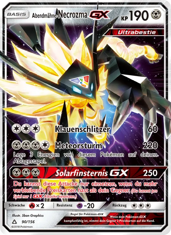 Abendmähne-Necrozma GX Ultra-Prisma 90/156