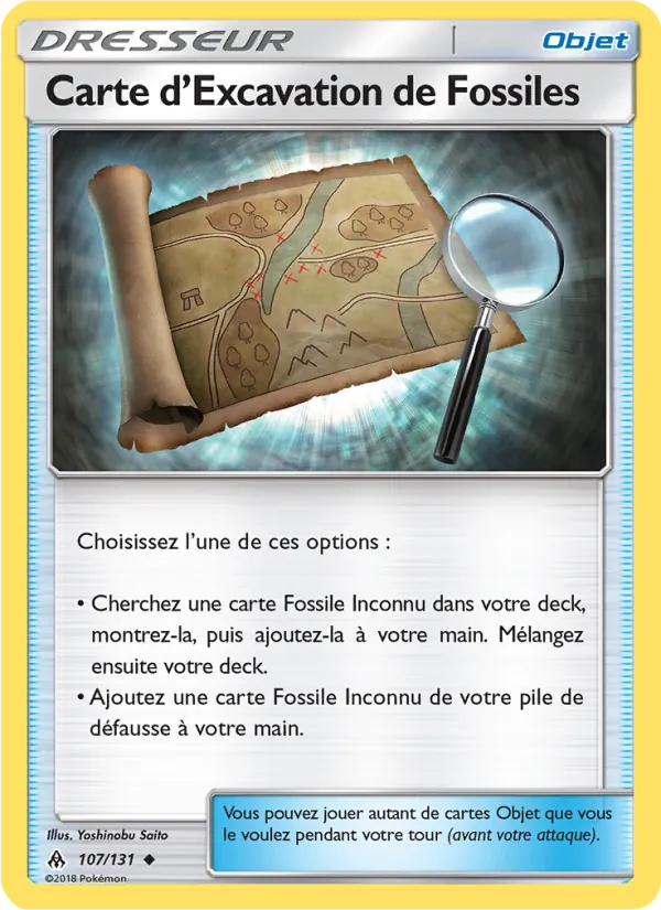 Carte d’Excavation de Fossiles Lumière Interdite 107/131