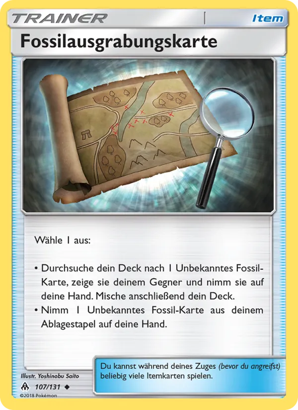 Fossilausgrabungskarte Grauen Der Lichtfinsternis 107/131