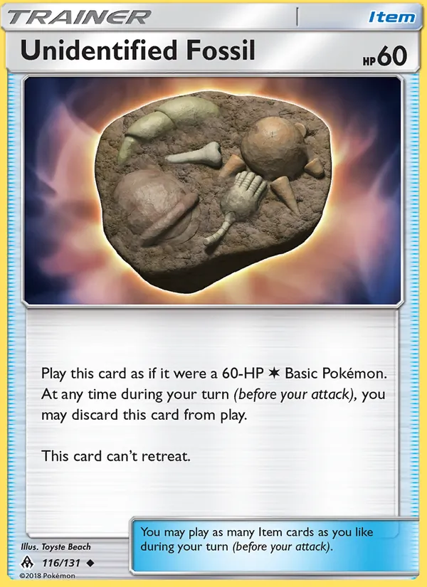 Unidentified Fossil Forbidden Light 116/131