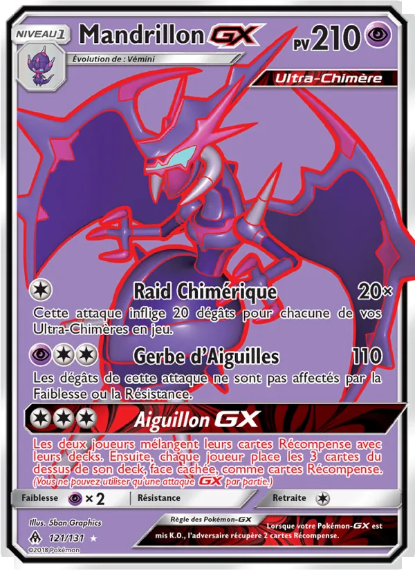 Mandrillon GX Lumière Interdite 121/131