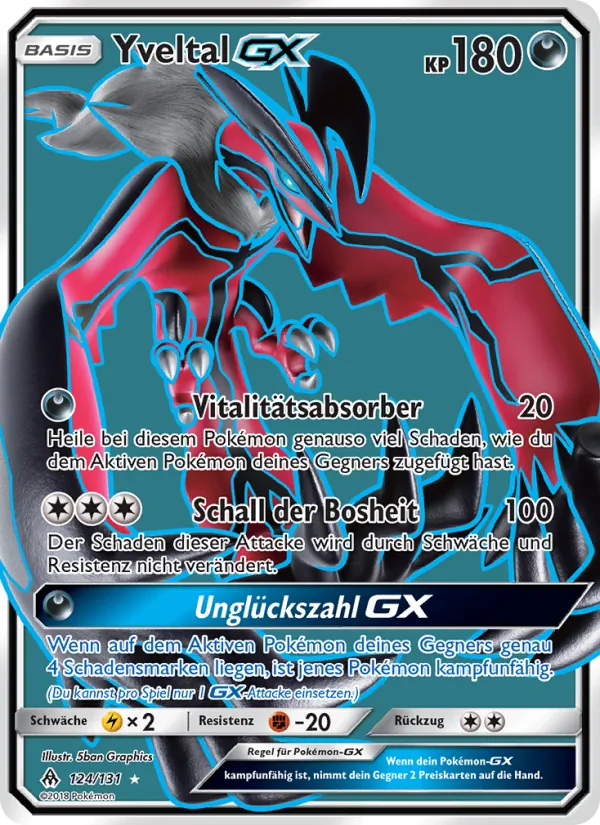 Yveltal GX Grauen Der Lichtfinsternis 124/131