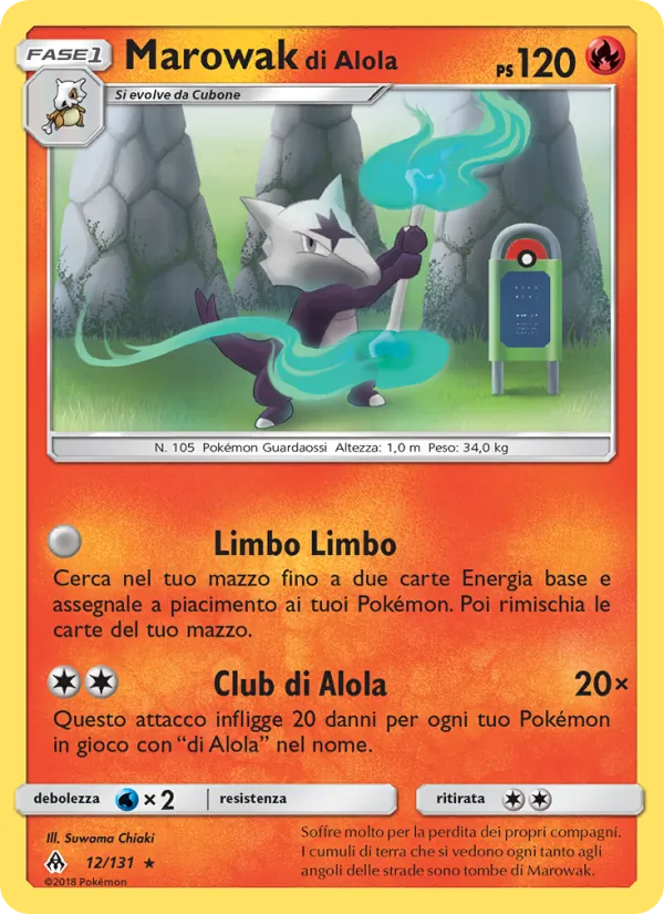 Marowak di Alola Apocalisse Di Luce 12/131