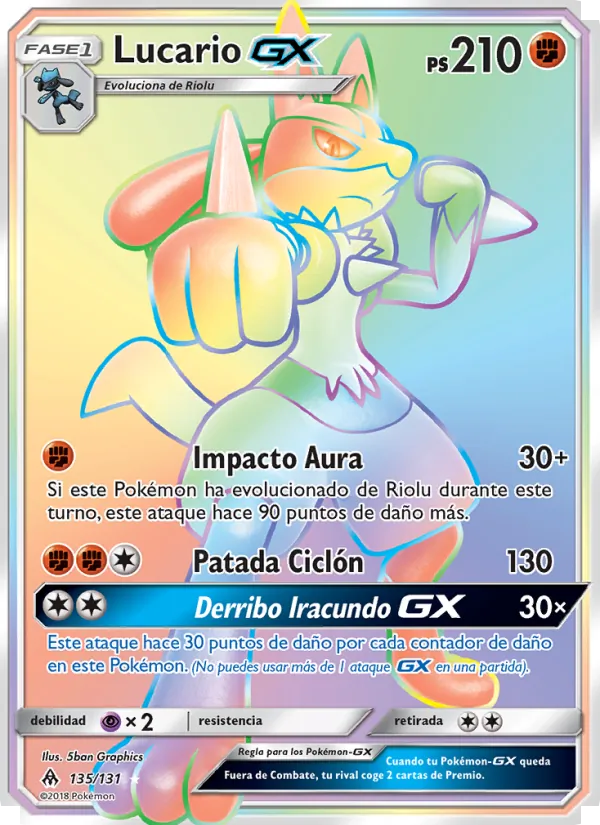 Lucario GX Luz Prohibida 135/131