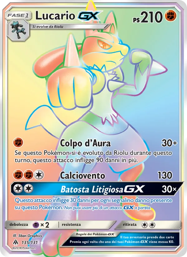 Lucario GX Apocalisse Di Luce 135/131