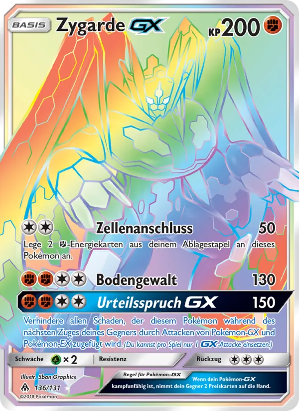 Zygarde GX Grauen Der Lichtfinsternis 136/131