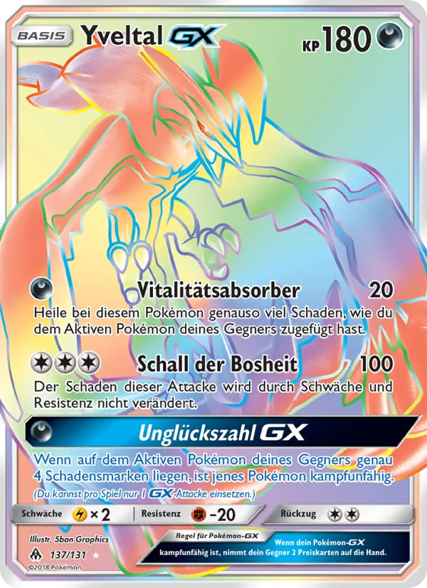 Yveltal GX Grauen Der Lichtfinsternis 137/131