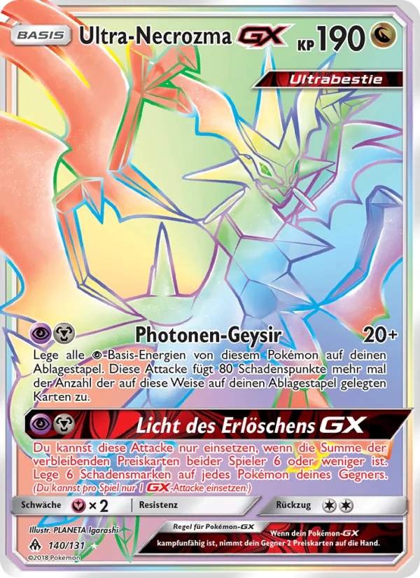 Ultra-Necrozma GX Grauen Der Lichtfinsternis 140/131