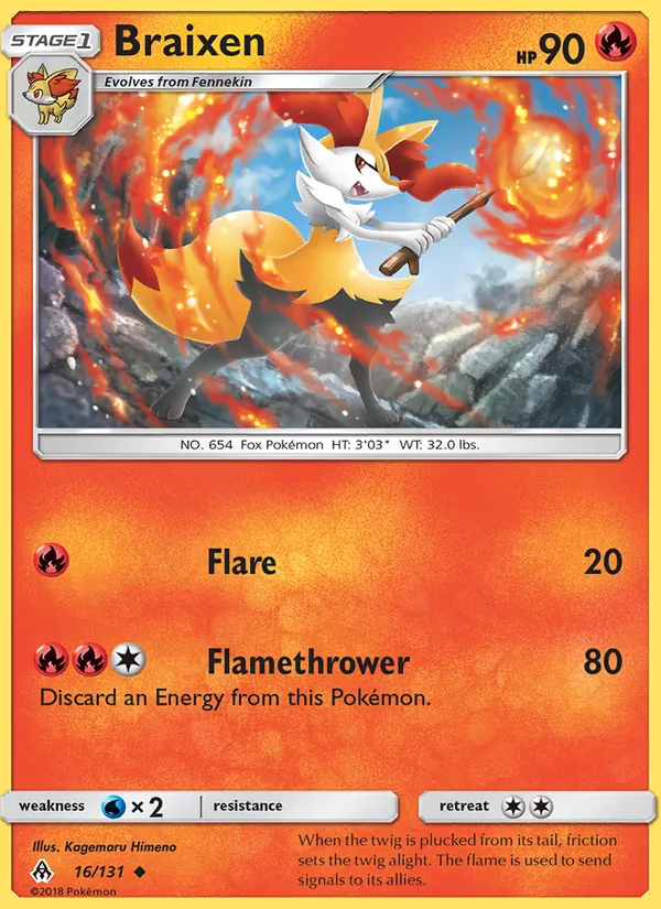 Braixen Forbidden Light 16/131