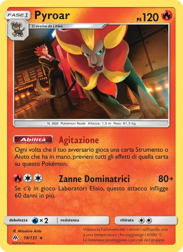 Pyroar Apocalisse Di Luce 19/131