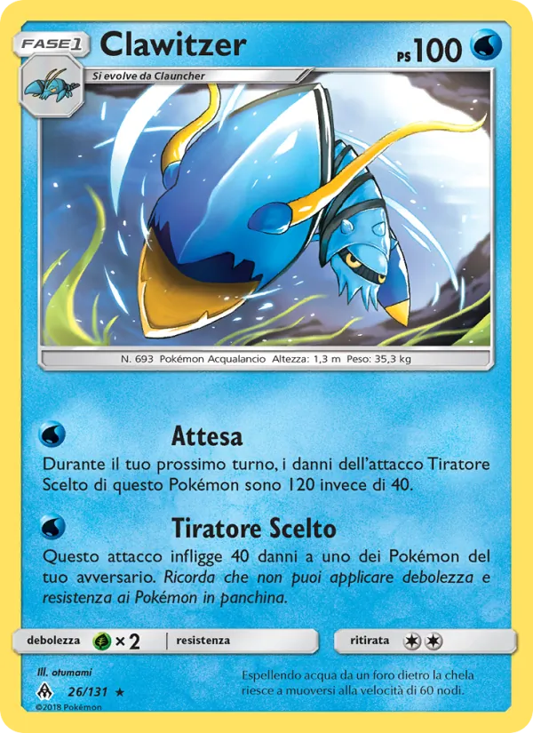 Clawitzer Apocalisse Di Luce 26/131
