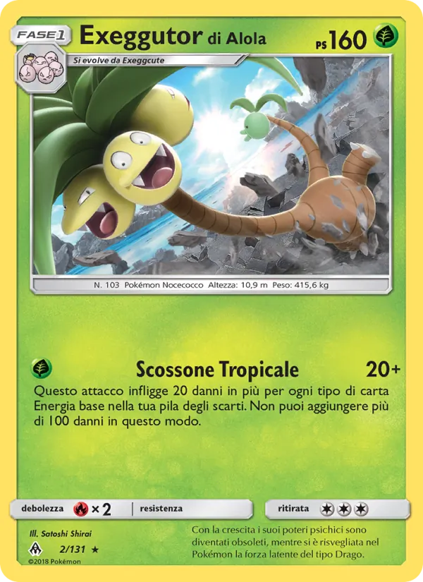 Exeggutor di Alola Apocalisse Di Luce 2/131