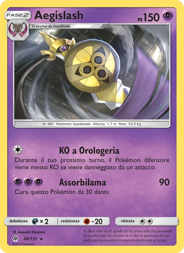 Aegislash Apocalisse Di Luce 49/131
