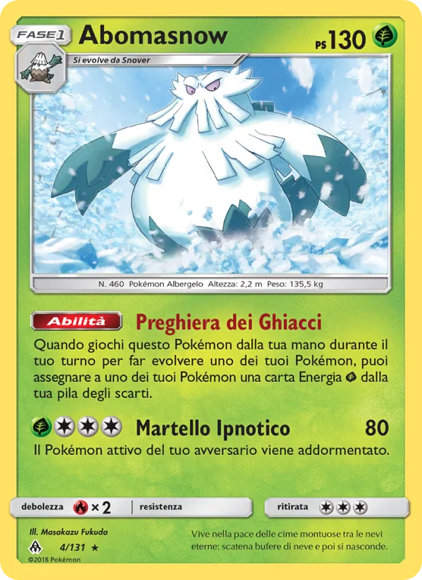Abomasnow Apocalisse Di Luce 4/131