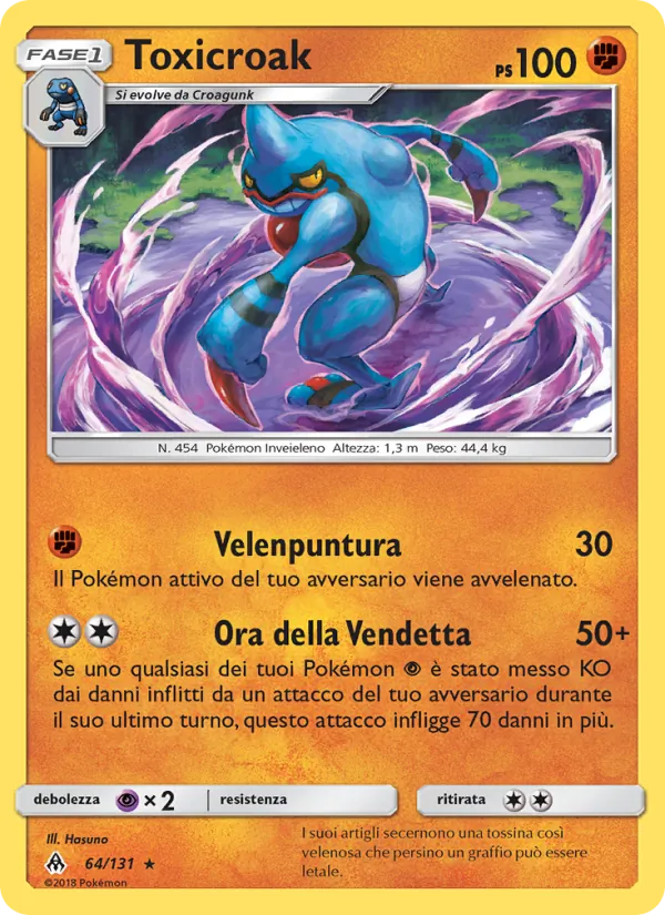 Toxicroak Apocalisse Di Luce 64/131