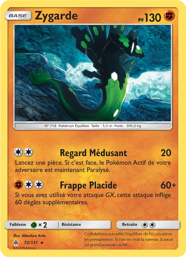 Zygarde Lumière Interdite 72/131