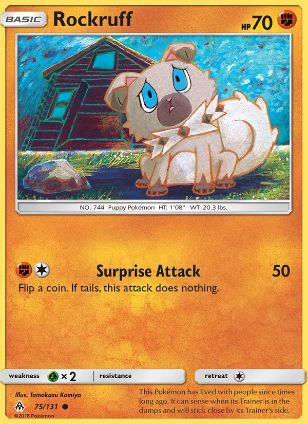 Rockruff Forbidden Light 75/131