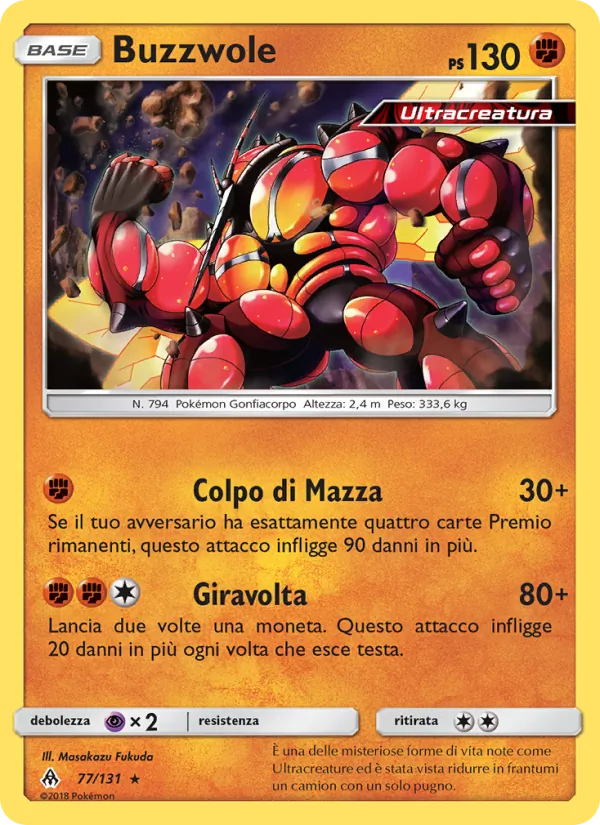 Buzzwole Apocalisse Di Luce 77/131