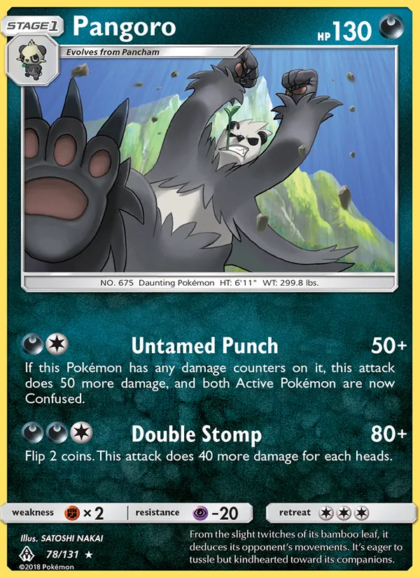 Pangoro Forbidden Light 78/131