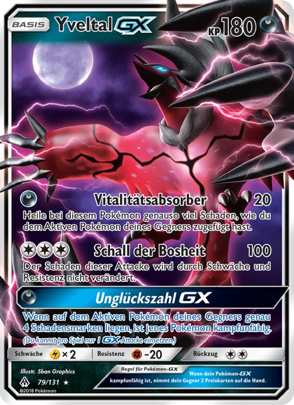 Yveltal GX Grauen Der Lichtfinsternis 79/131