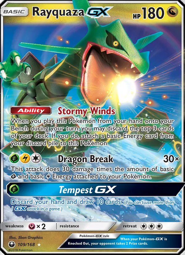 Rayquaza GX Celestial Storm 109/168