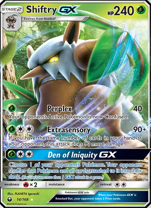 Shiftry GX Celestial Storm 14/168