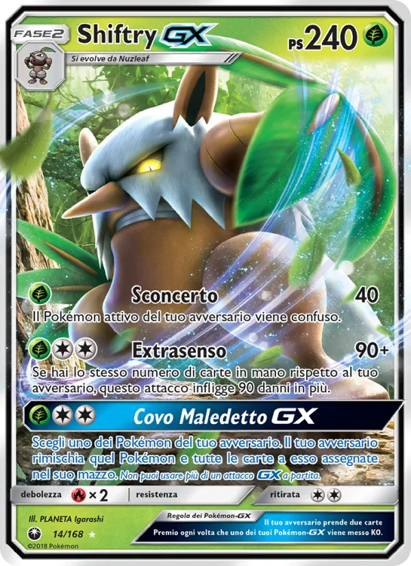 Shiftry GX Tempesta Astrale 14/168