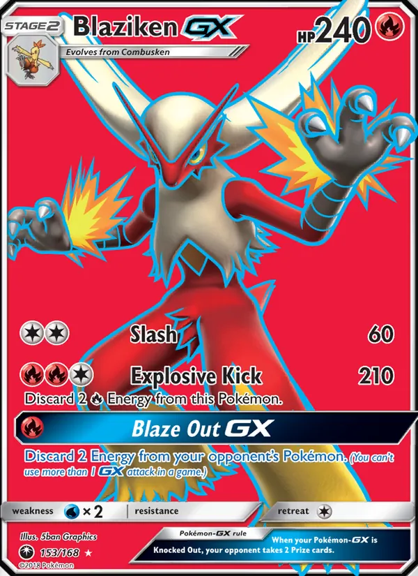 Blaziken GX Celestial Storm 153/168