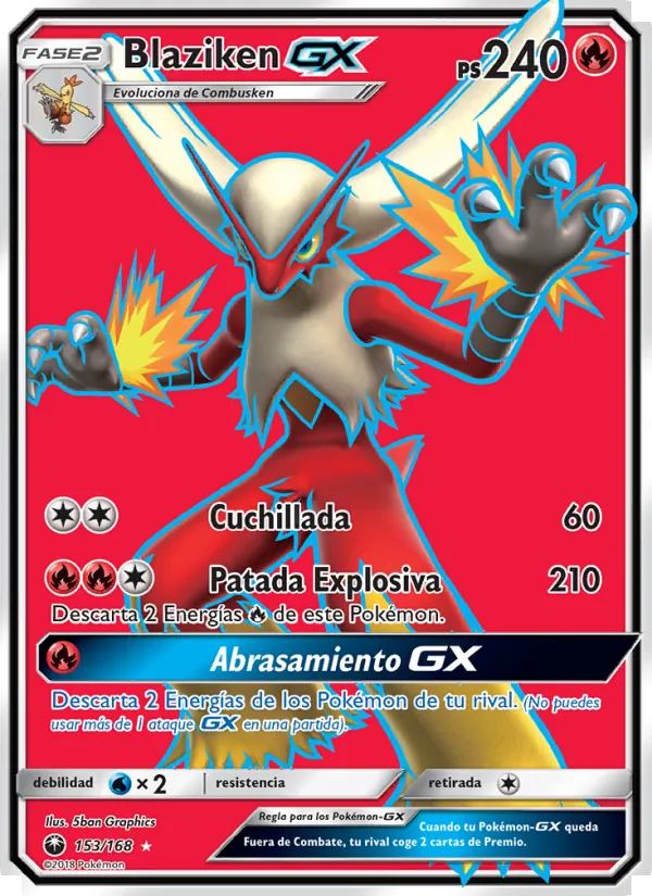 Blaziken GX Tormenta Celestial 153/168
