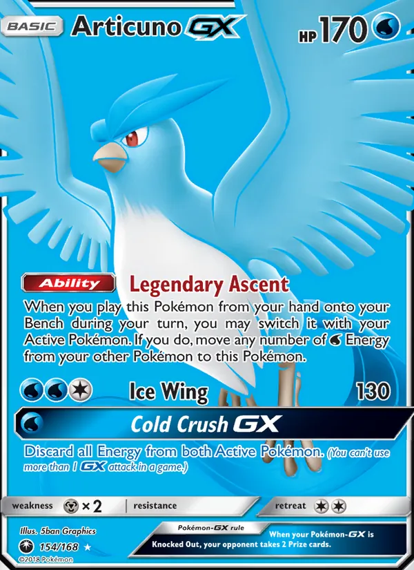 Articuno GX Celestial Storm 154/168