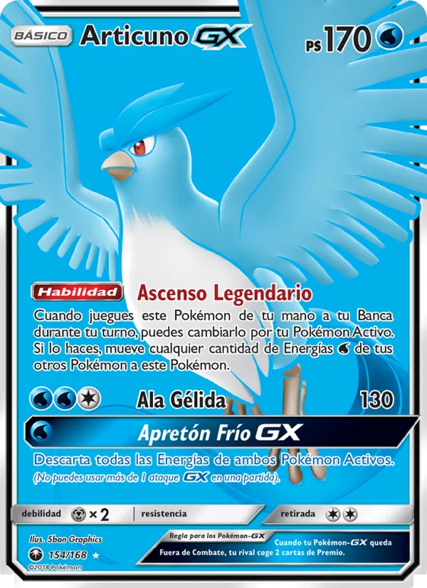 Articuno GX Tormenta Celestial 154/168