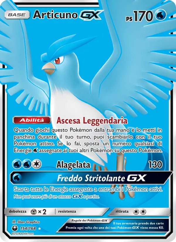Articuno GX Tempesta Astrale 154/168