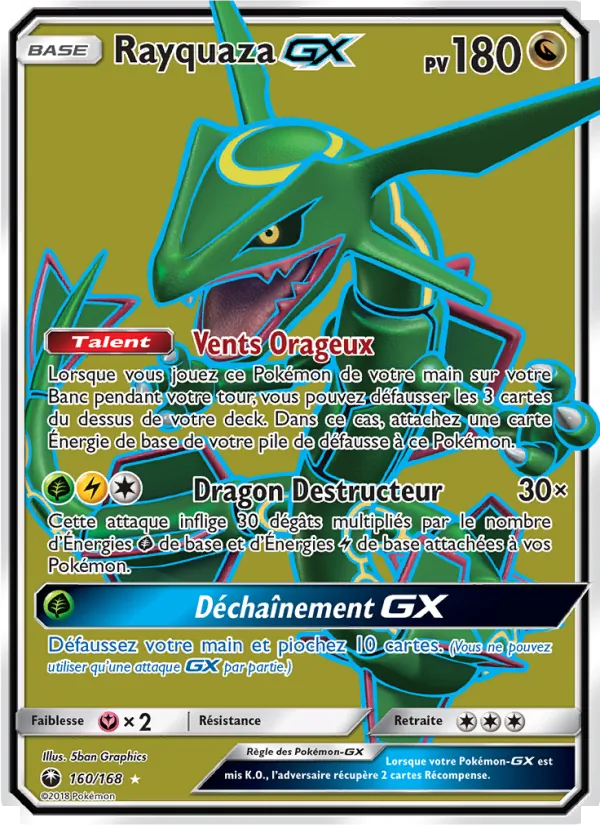 Rayquaza GX Tempête Céleste 160/168